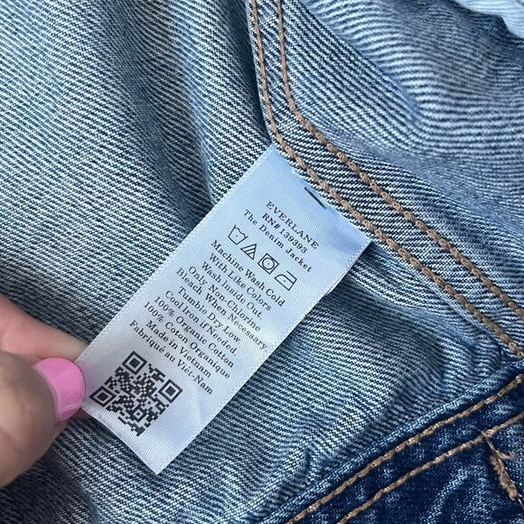 Everlane The Denim Jacket Uniform Classic Blue Casual Trucker Mens Size XXL - Picture 10 of 14